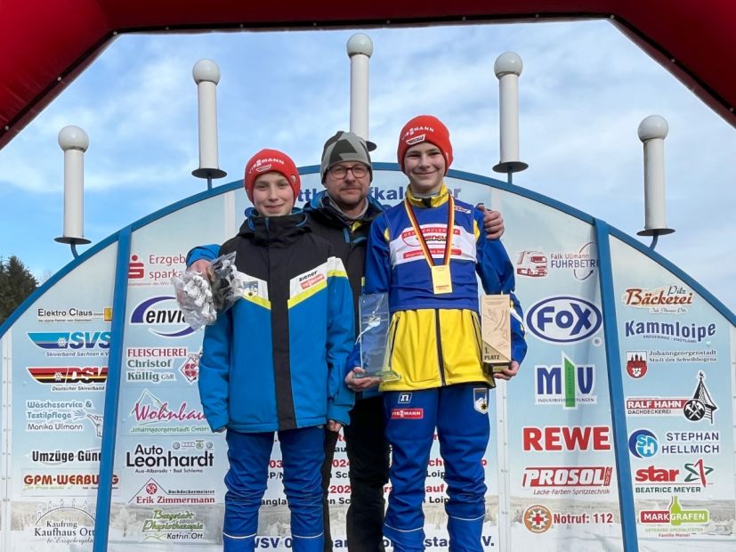 Ben Mungenast, Trainer Jörg Pietschmann, Steffen Lingnau (v.l.)