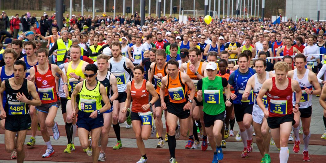 Der Halbmarathon in Frankfurt verzeichnet neue Rekordzahlen.    Bild: motion events GmbH