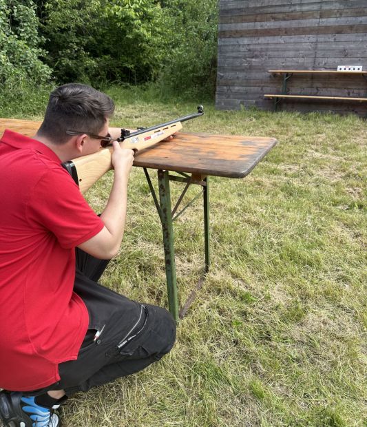 Laser-Biathlon-Station    Bild: Sportkreis Offenbach e.V.