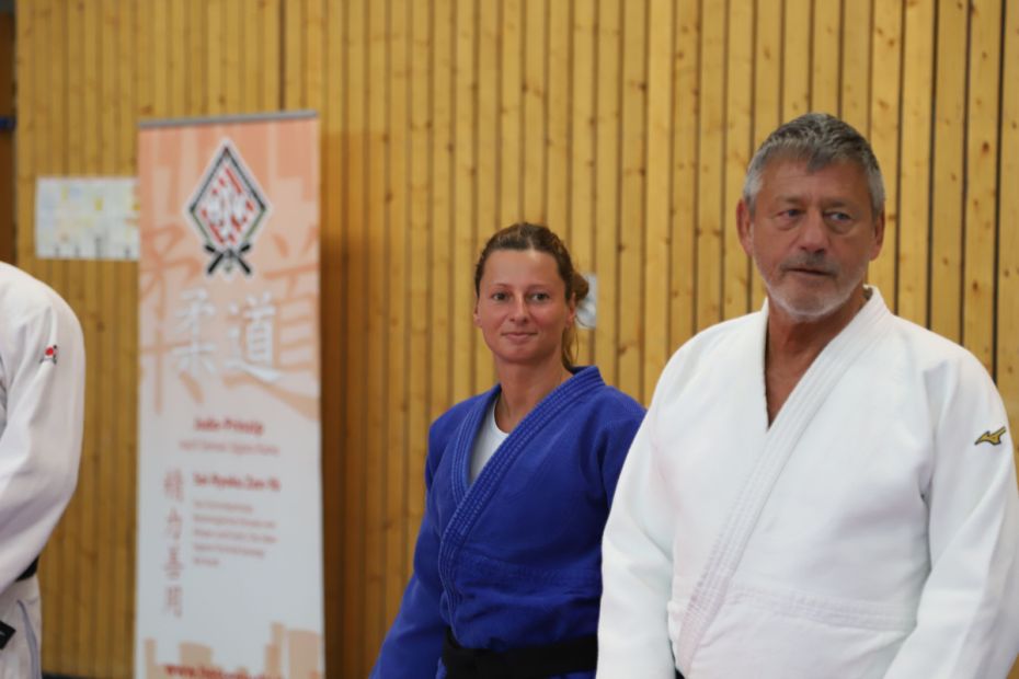 Ausbildungsleiter des Deutschen Judo Bundes Ralf Lippmann mit seiner Assistentin Mareen Kräh    Bild: Ernst Zimmerer