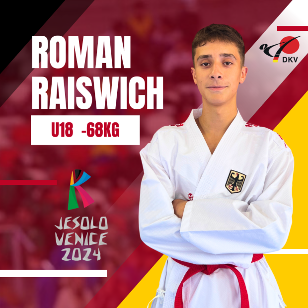 Roman Raiswich, Kumite U-18, -68 Kilo    Bild: Melissa Holzner für den DKV