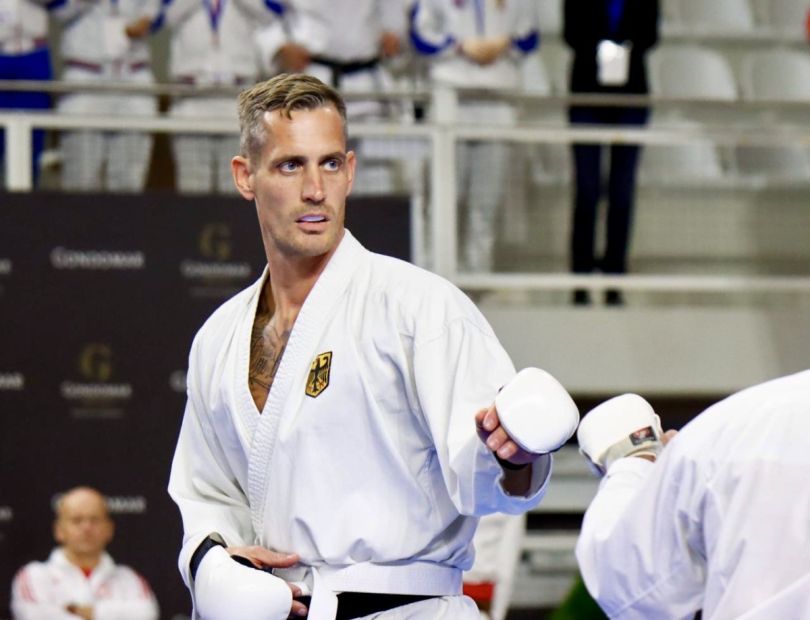 Benjamin Eck vom KV Limburg e.V. im Kumite    Bild: Thomas München für den DKV