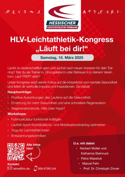 Offizieller Flyer zum HLV-Kongress "Läuft bei dir!"