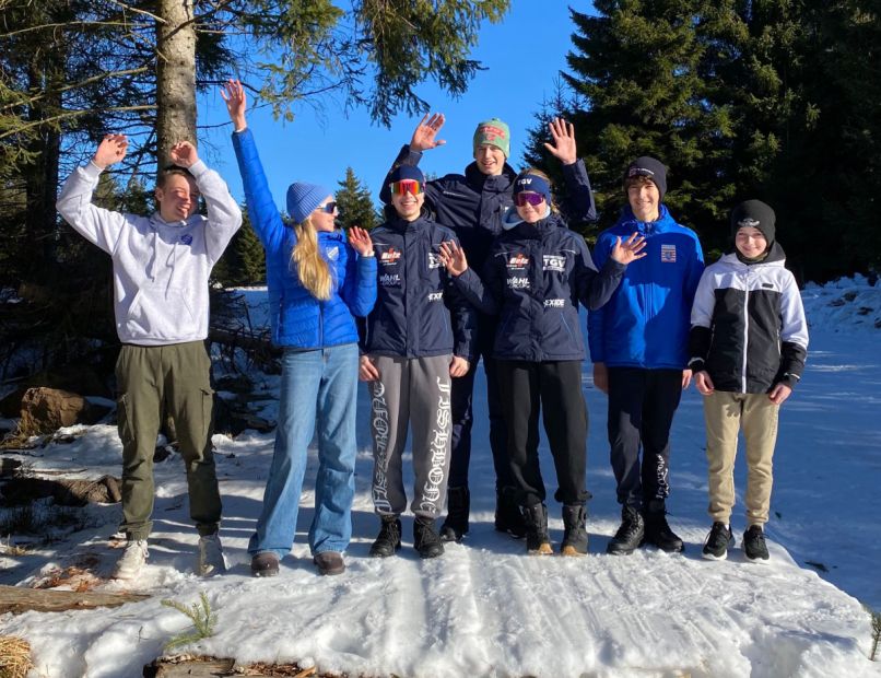 Das hessische Langlaufteam aus Schotten und Gersfeld    Bild: Juliane Orth