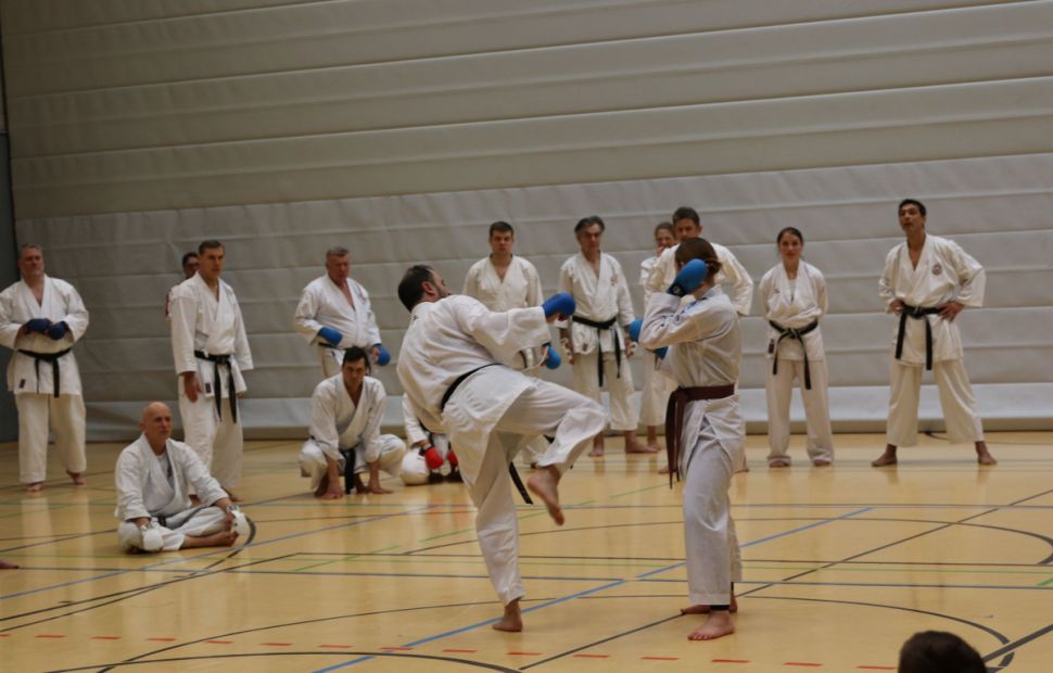 Kumite Training mit Landestrainer Jamal Laudiai    Bild: Martina Bier für den HFK